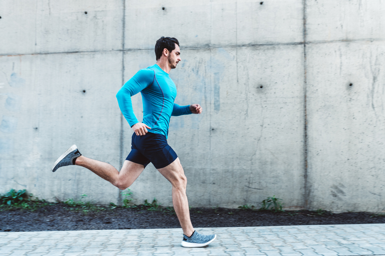 Runner on a scenic trail